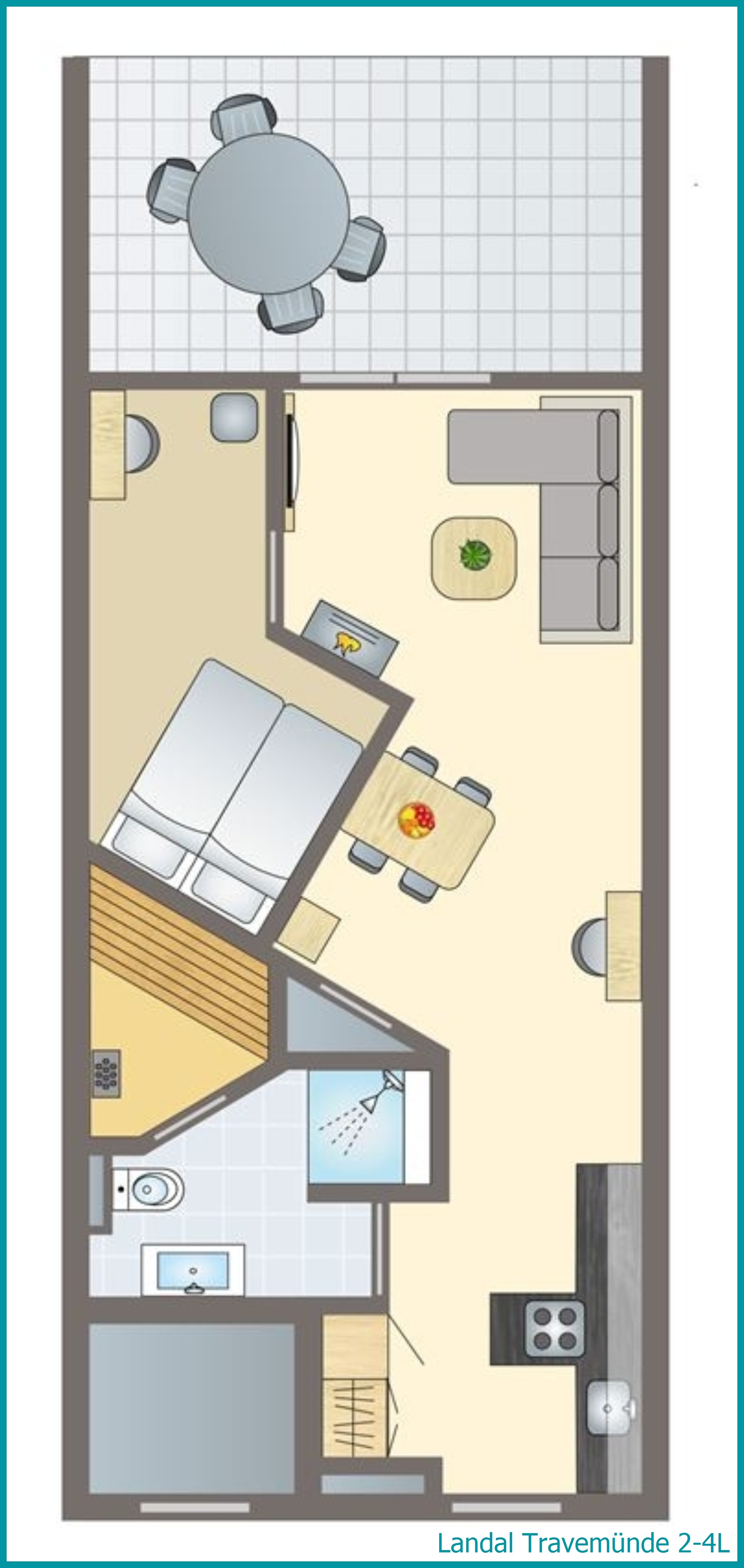 2-4-Personen-Ferienwohnung 2-4L in Travemünde