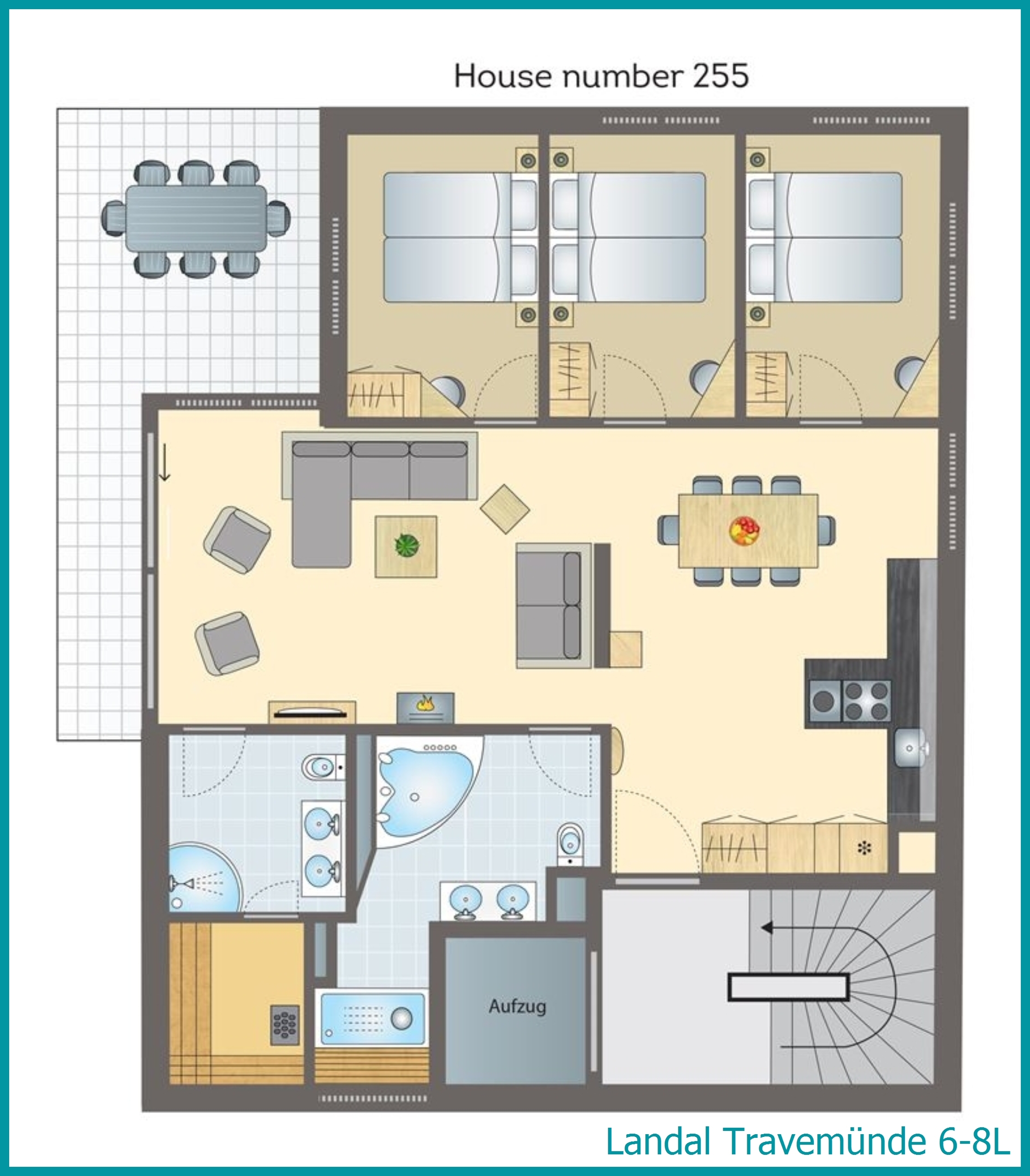 6-8-Personen-Ferienwohnung 6-8L in Travemünde
