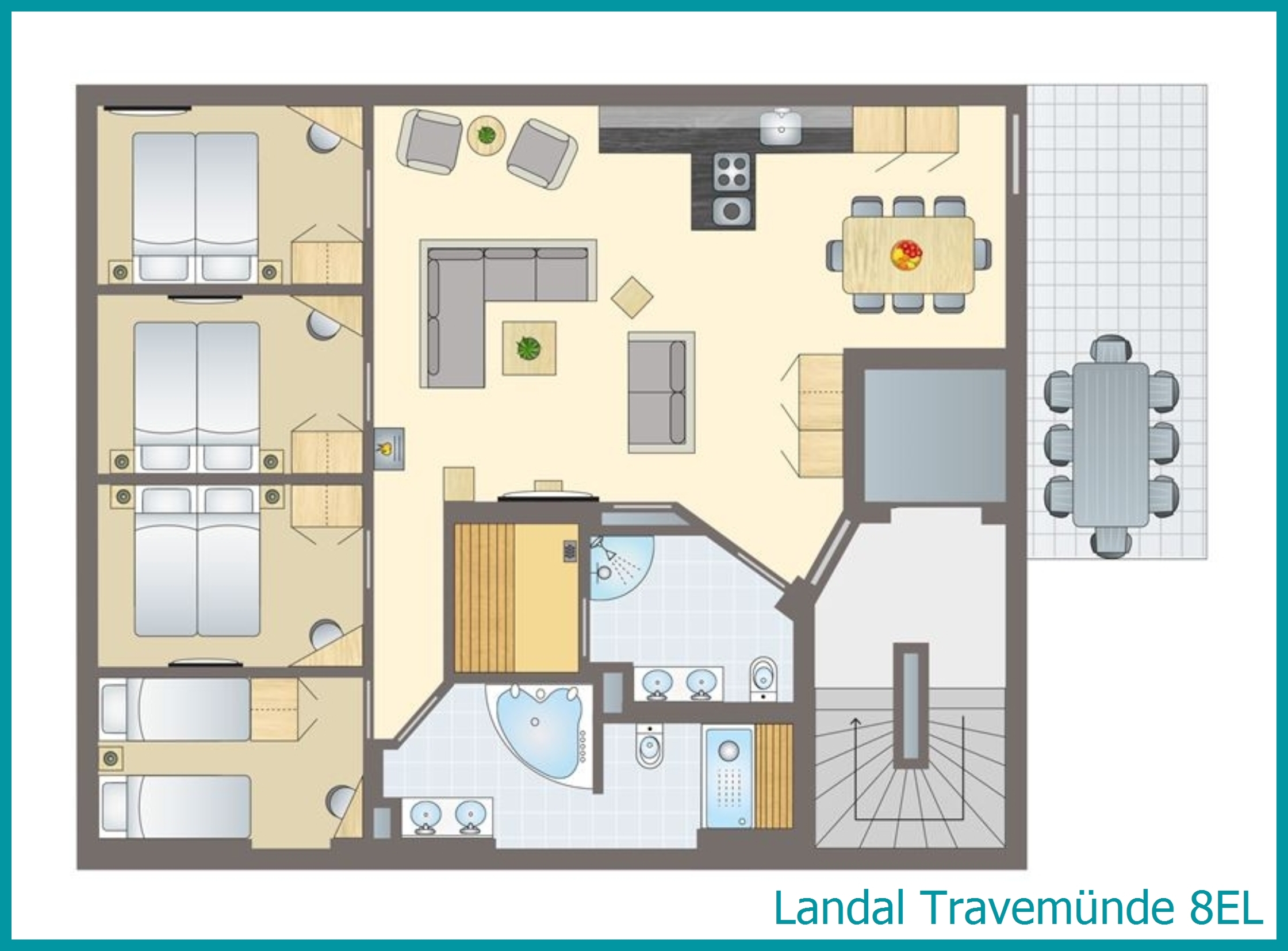 8-Personen-Ferienwohnung 8EL in Travemünde