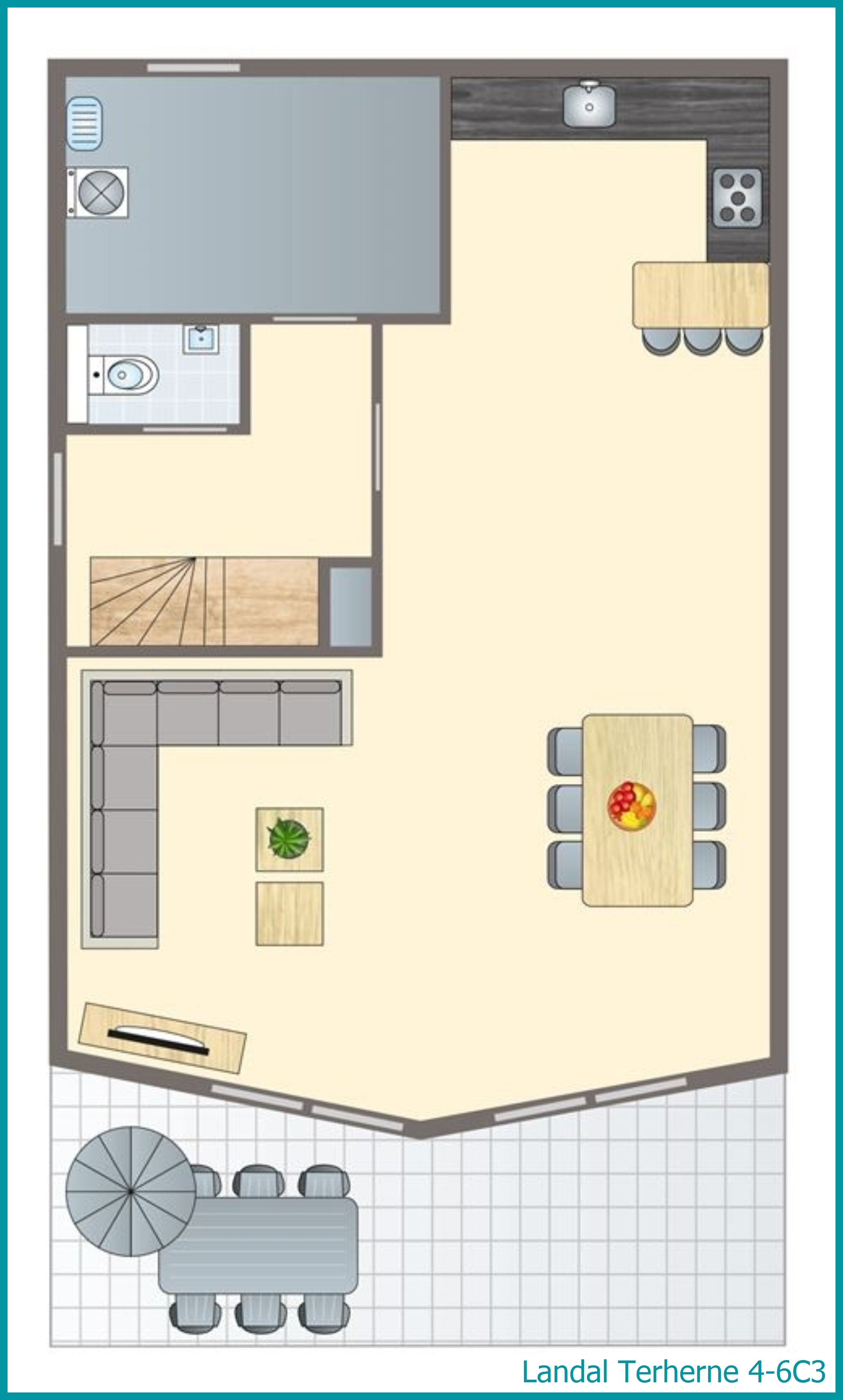 4-6-Personen-Unterkunft 4-6C3 in Terherne