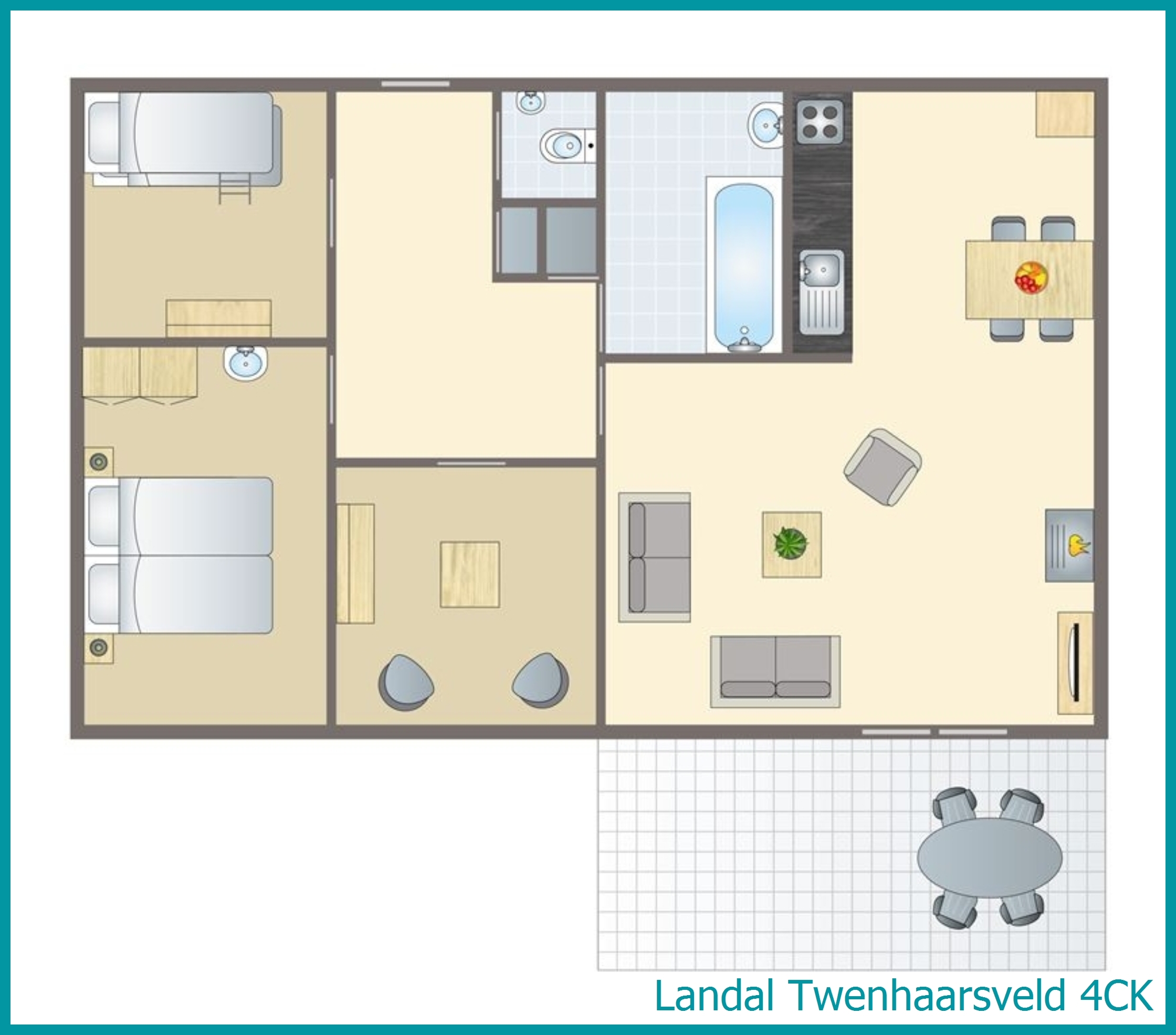 4-Personen-Kinder-Ferienhaus 4CK in Twenhaarsveld