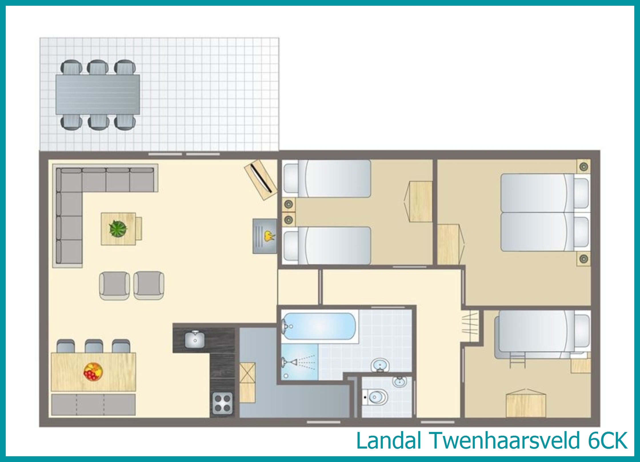 6-Personen-Kinder-Ferienhaus 6CK in Twenhaarsveld
