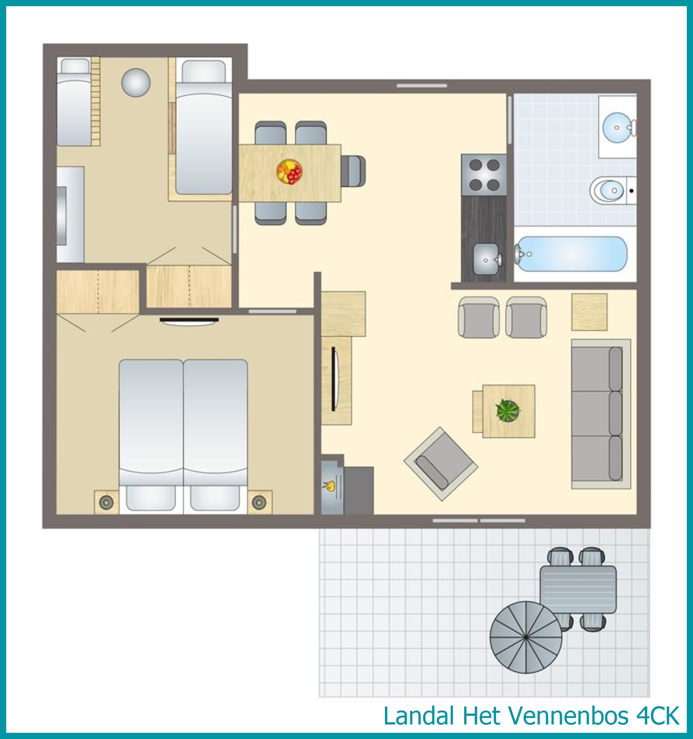 4-Personen-Kinder-Ferienhaus 4CK in Het Vennenbos