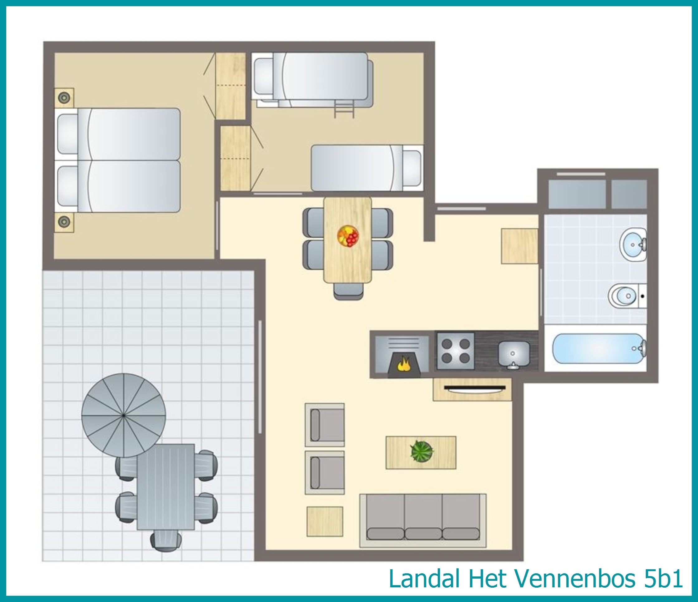 5-Personen-Ferienhaus 5b1 in Het Vennenbos