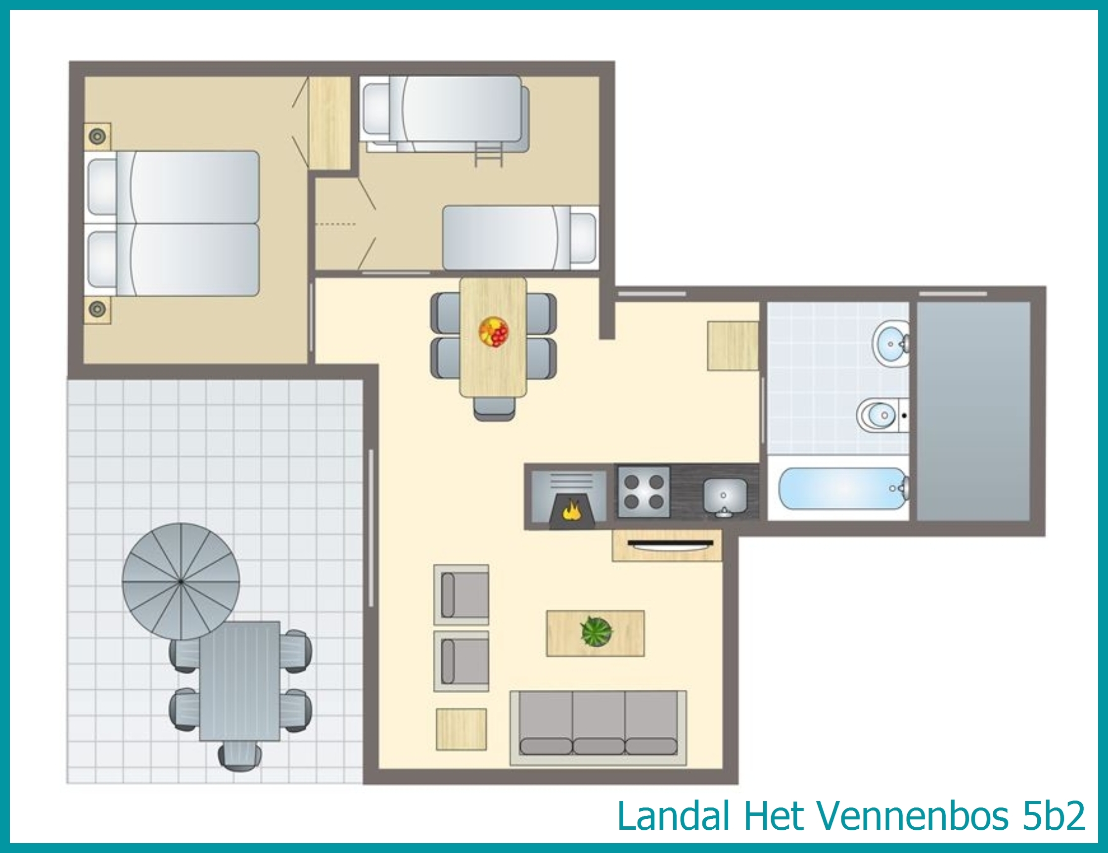 5-Personen-Ferienhaus 5b2 in Het Vennenbos