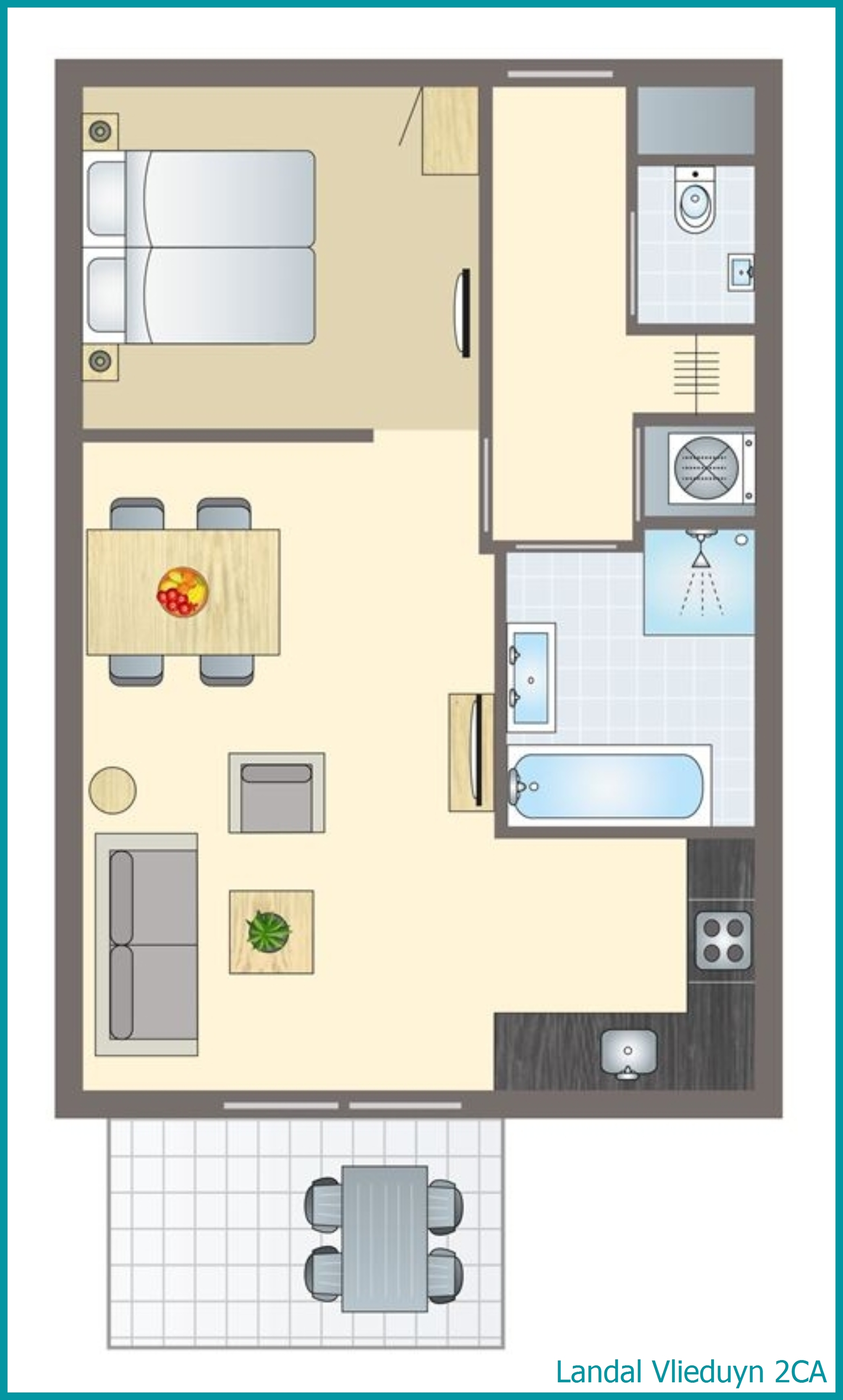 2-Personen-Ferienwohnung 2CA in Vlieduyn