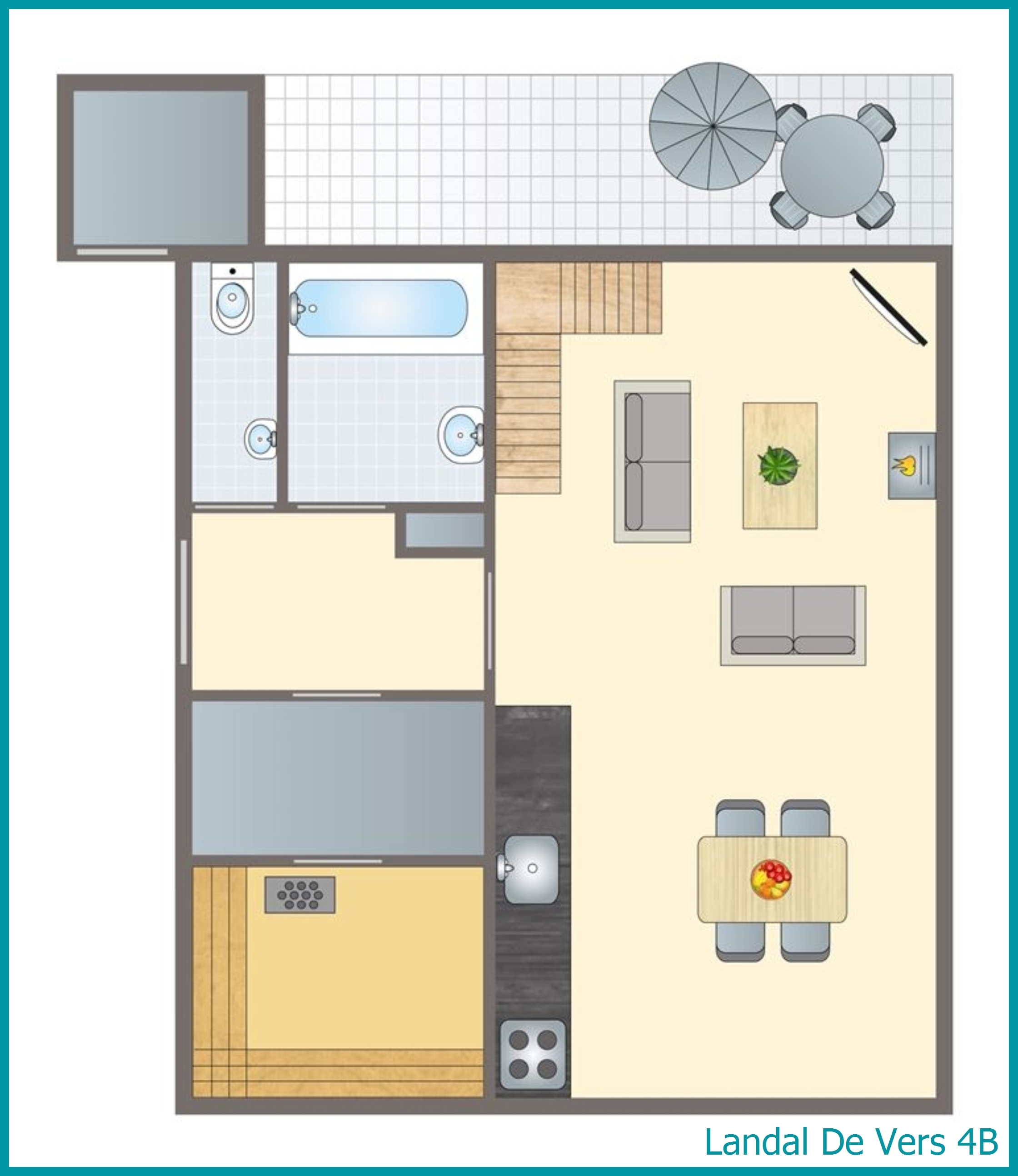4-Personen-Landhaus 4B in De Vers