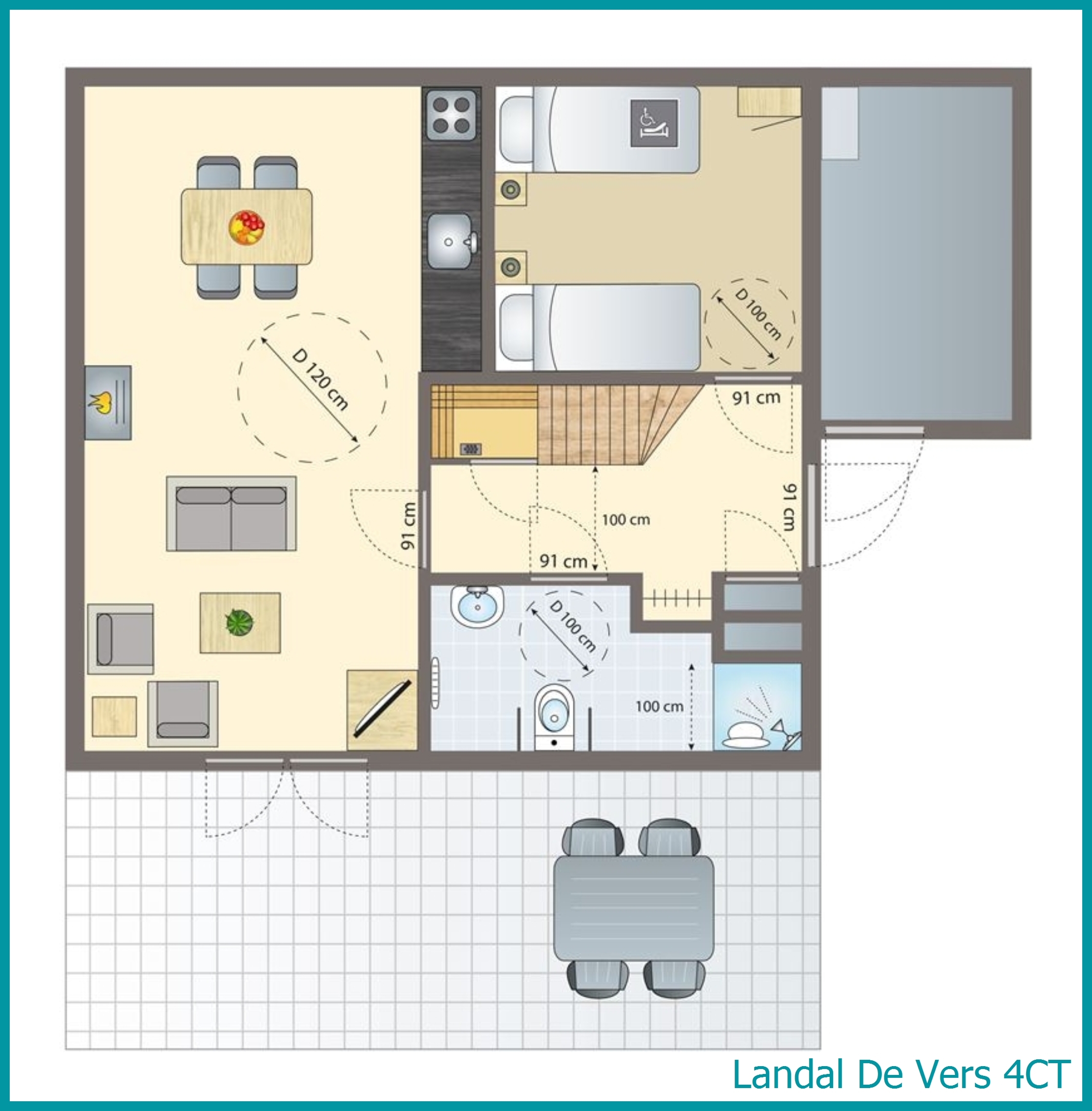 4-Personen-Landhaus, Barrierefrei+ 4CT in De Vers