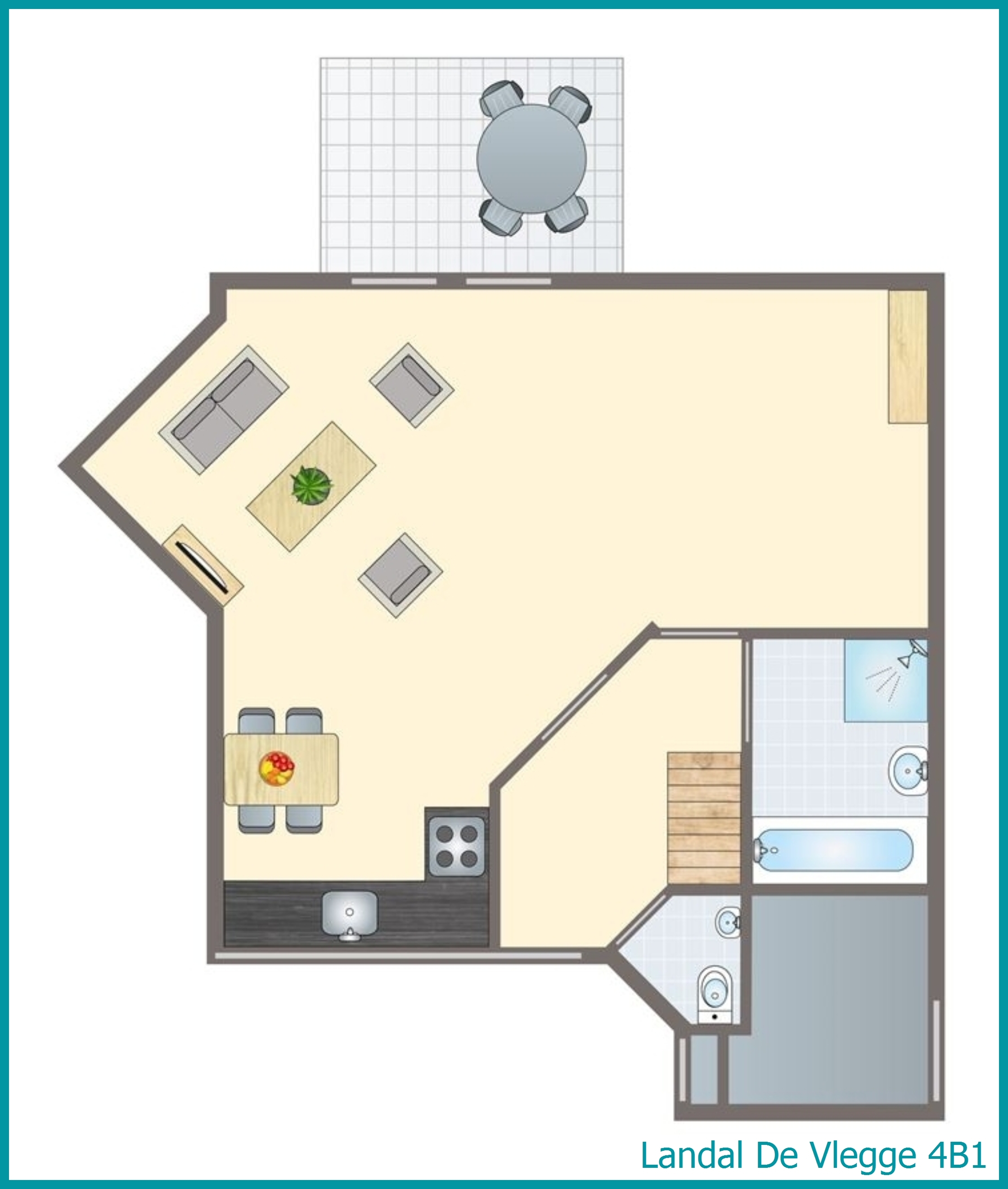 4-Personen-Ferienhaus 4B1 in De Vlegge