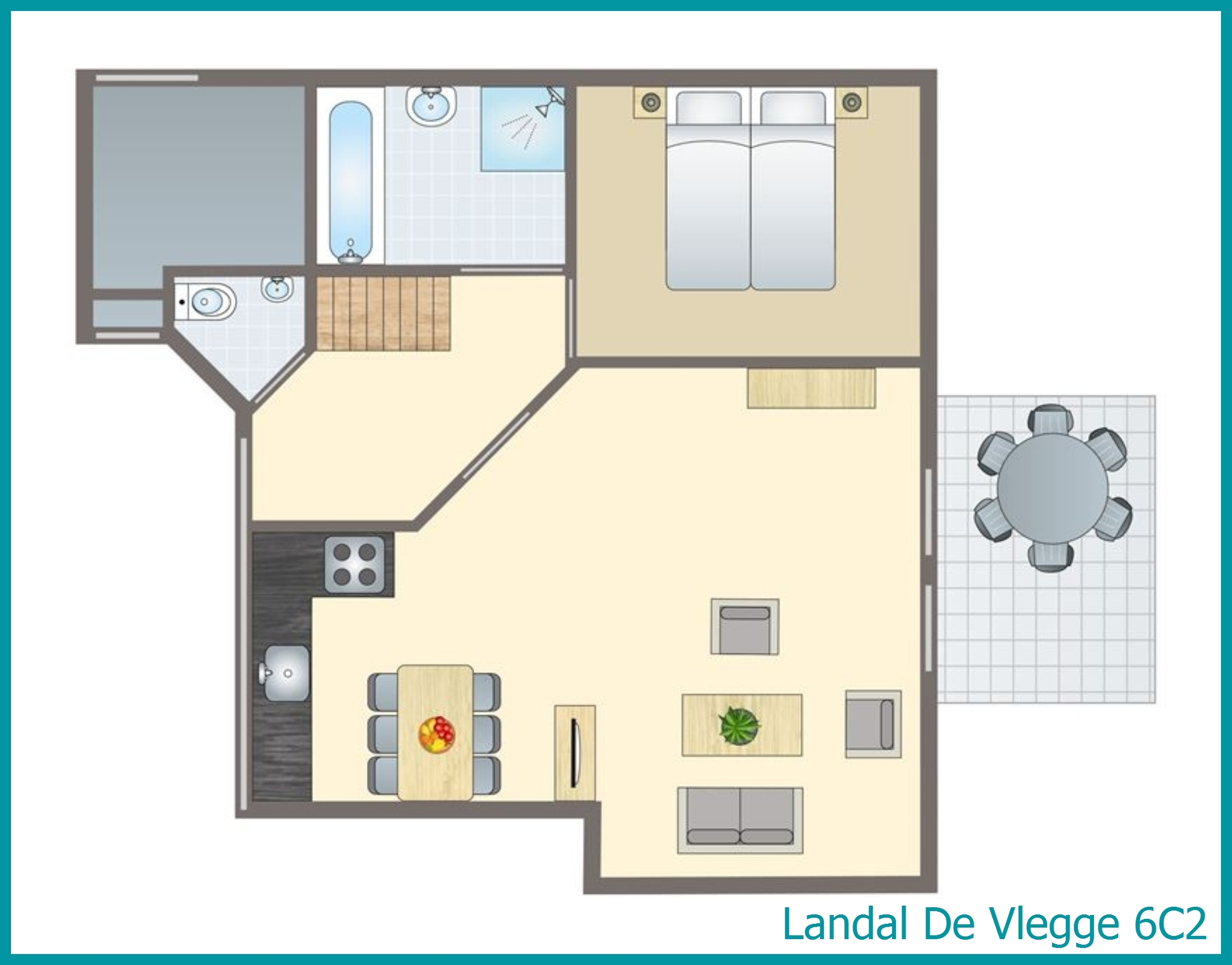 6-Personen-Ferienhaus 6C2 in De Vlegge