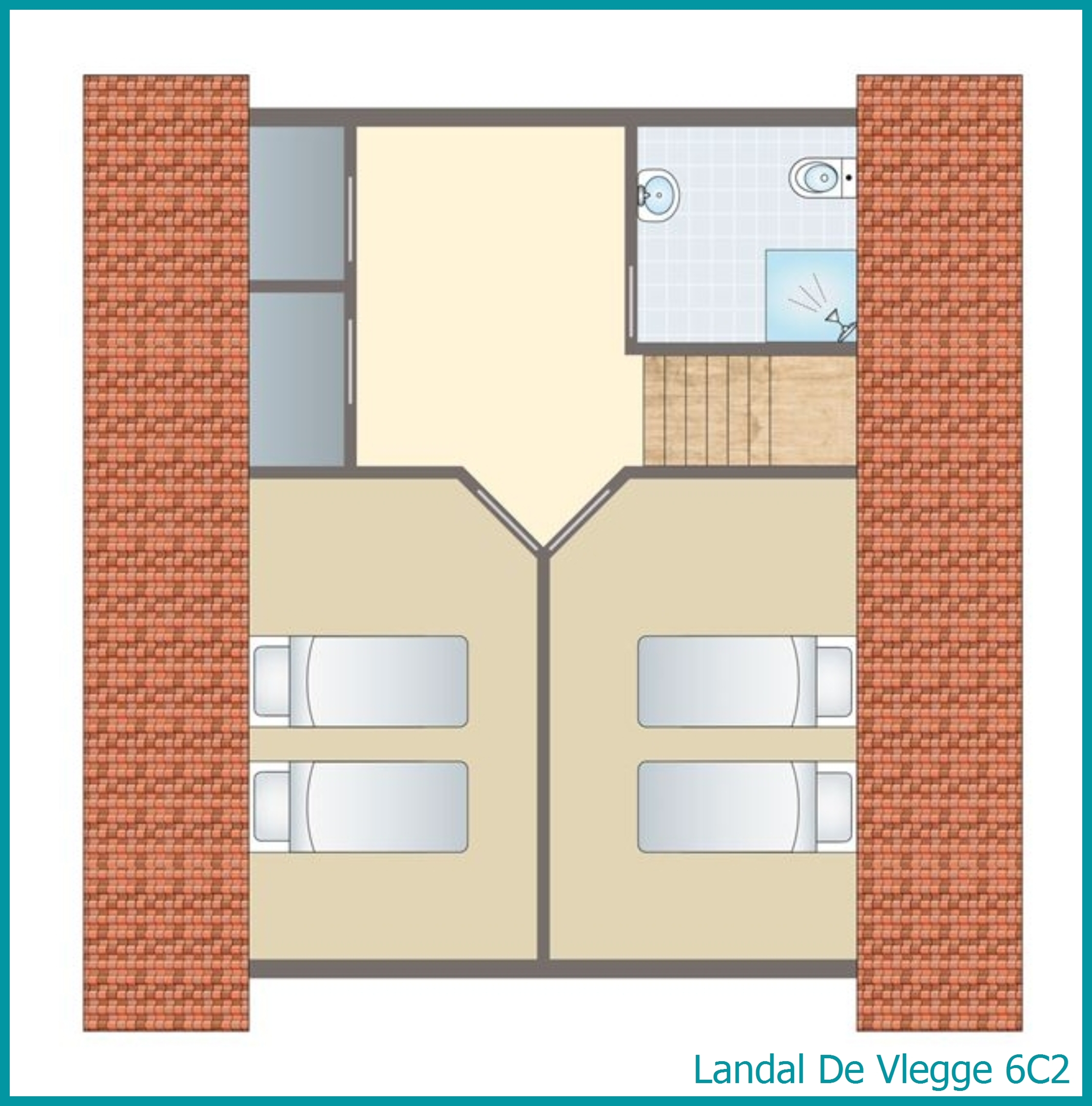 6-Personen-Ferienhaus 6C2 in De Vlegge