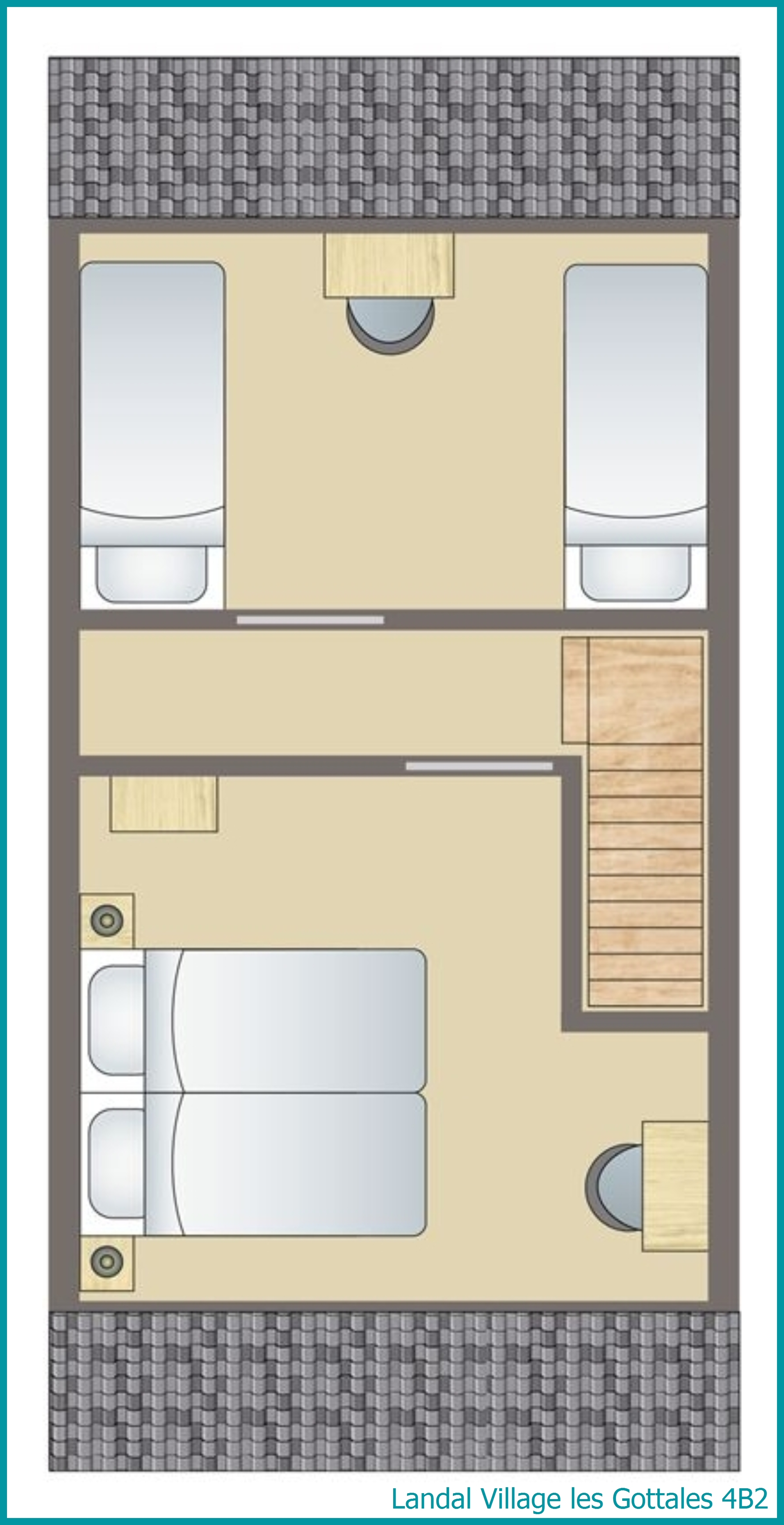 4-Personen-Ferienhaus 4B2 in Village les Gottales