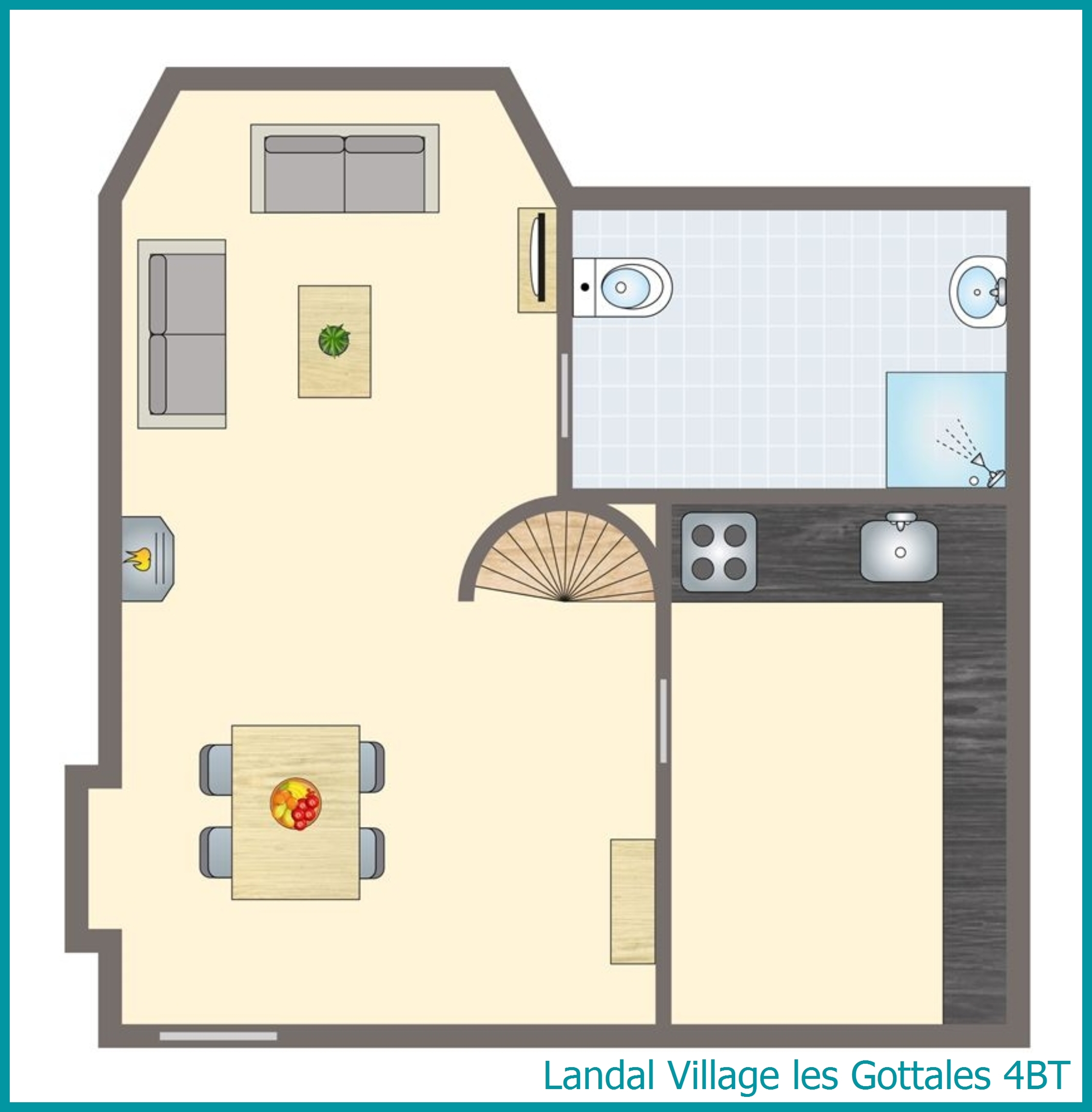 4-Personen-Turm 4BT in Village les Gottales