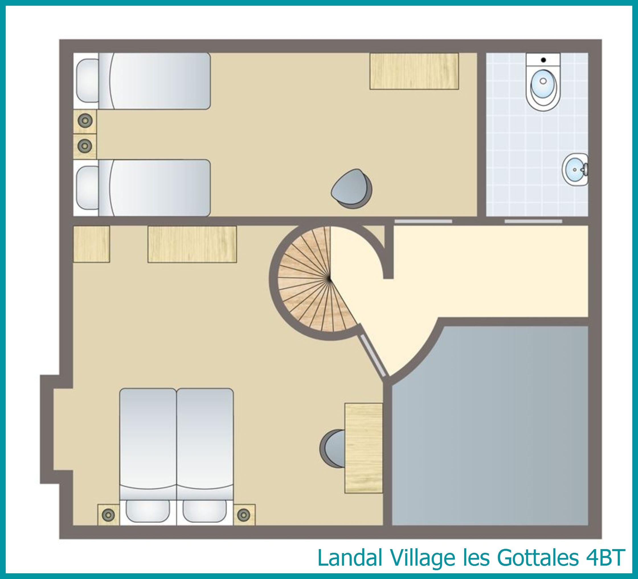 4-Personen-Turm 4BT in Village les Gottales