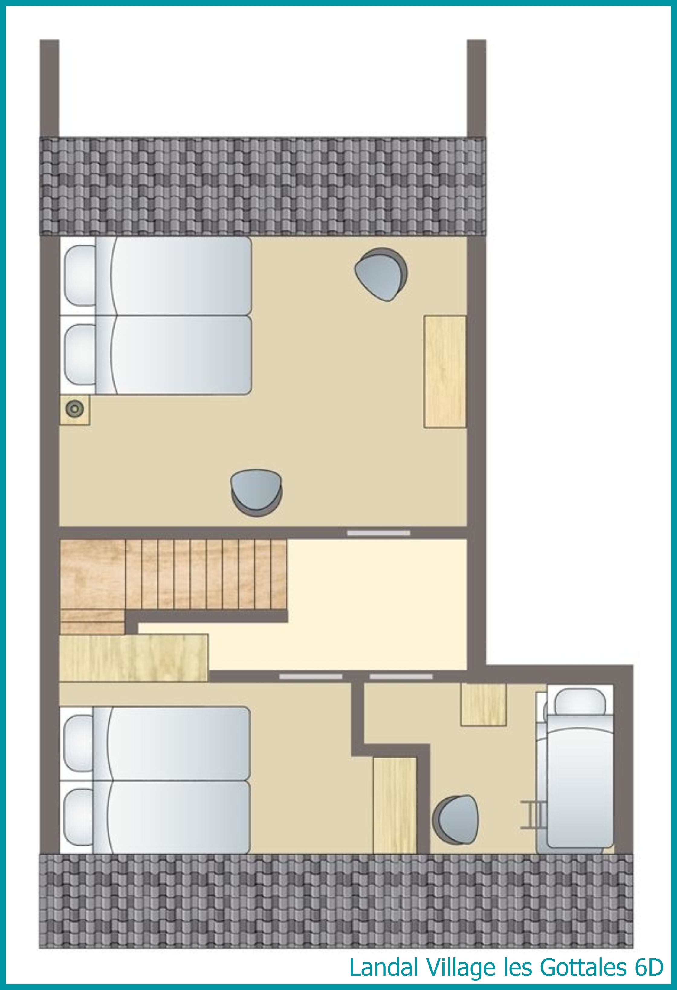 6-Personen-Ferienhaus 6D in Village les Gottales