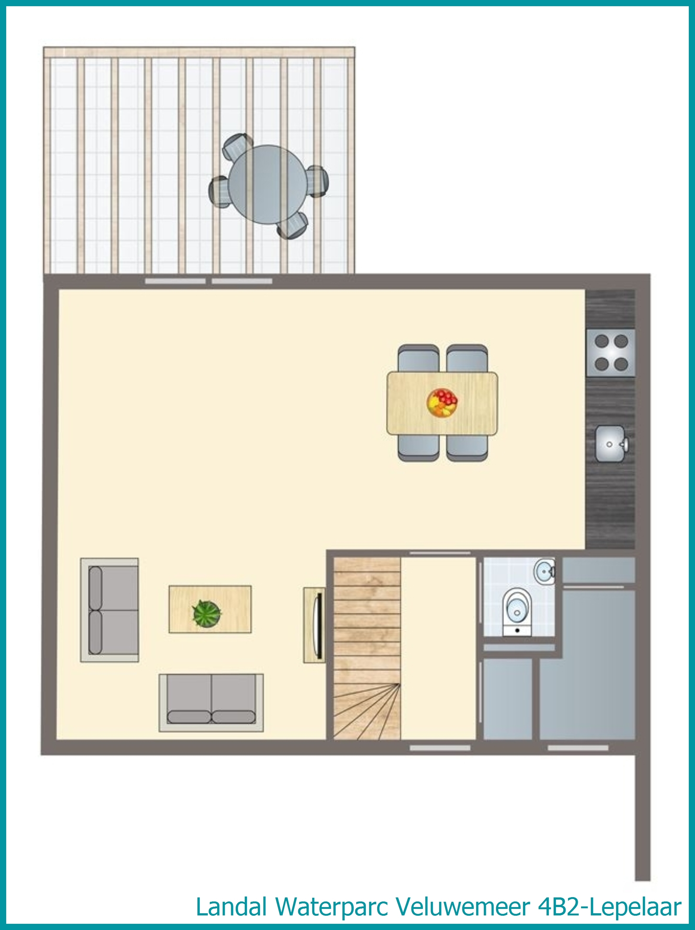 4-Personen-Ferienhaus 4B2-Lepelaar in Waterparc Veluwemeer
