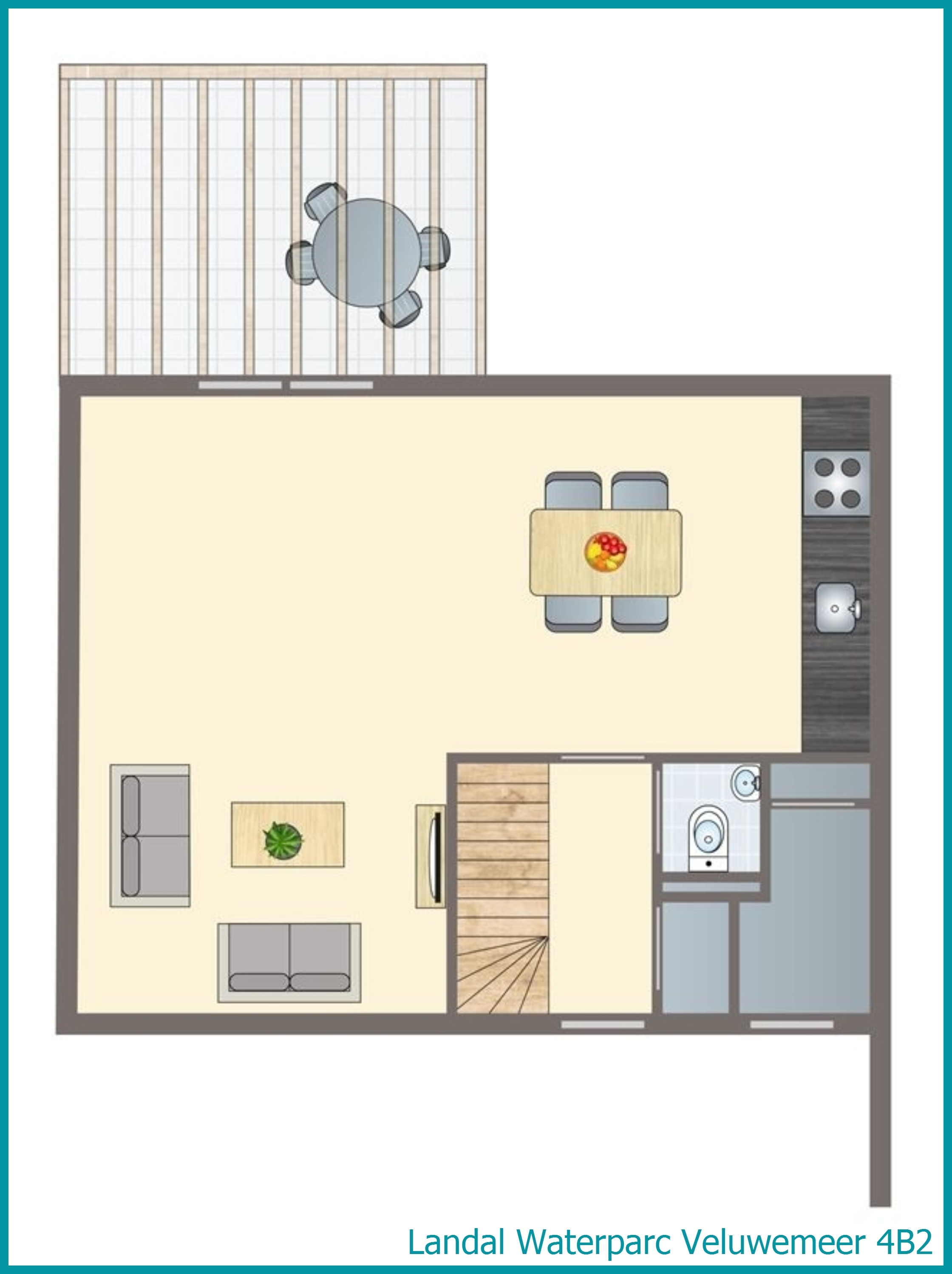 4-Personen-Ferienhaus 4B2 in Waterparc Veluwemeer