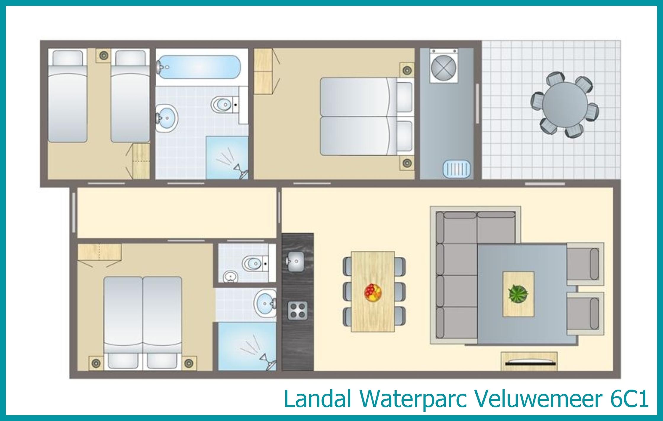 6-Personen-Villa 6C1 in Waterparc Veluwemeer