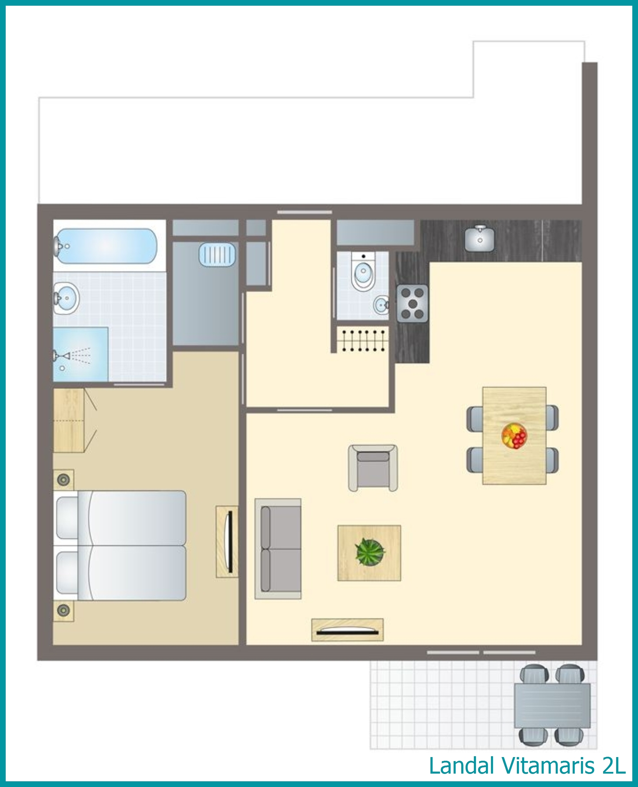 2-Personen-Ferienwohnung 2L in Vitamaris