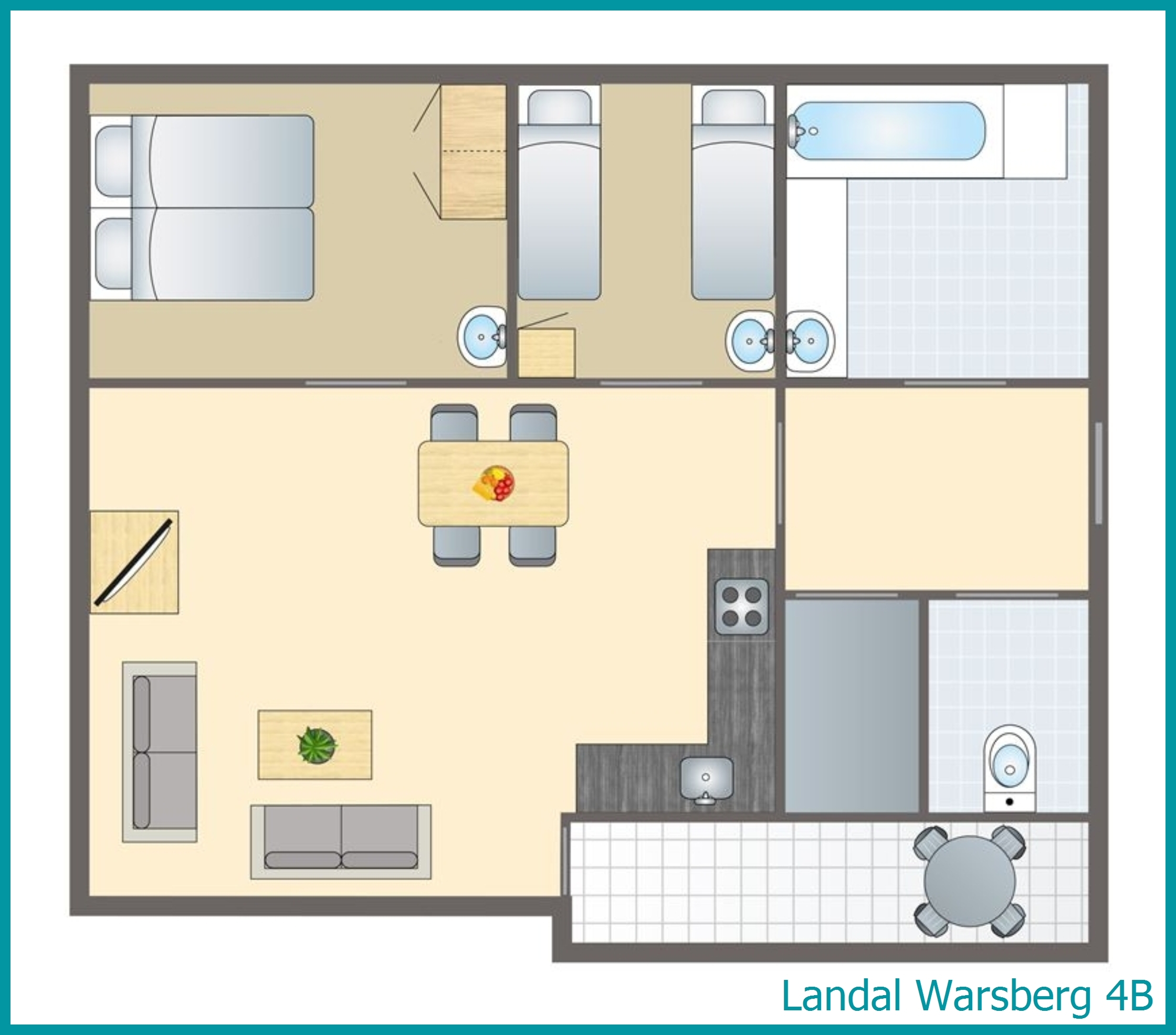 4-Personen-Ferienhaus 4B in Warsberg