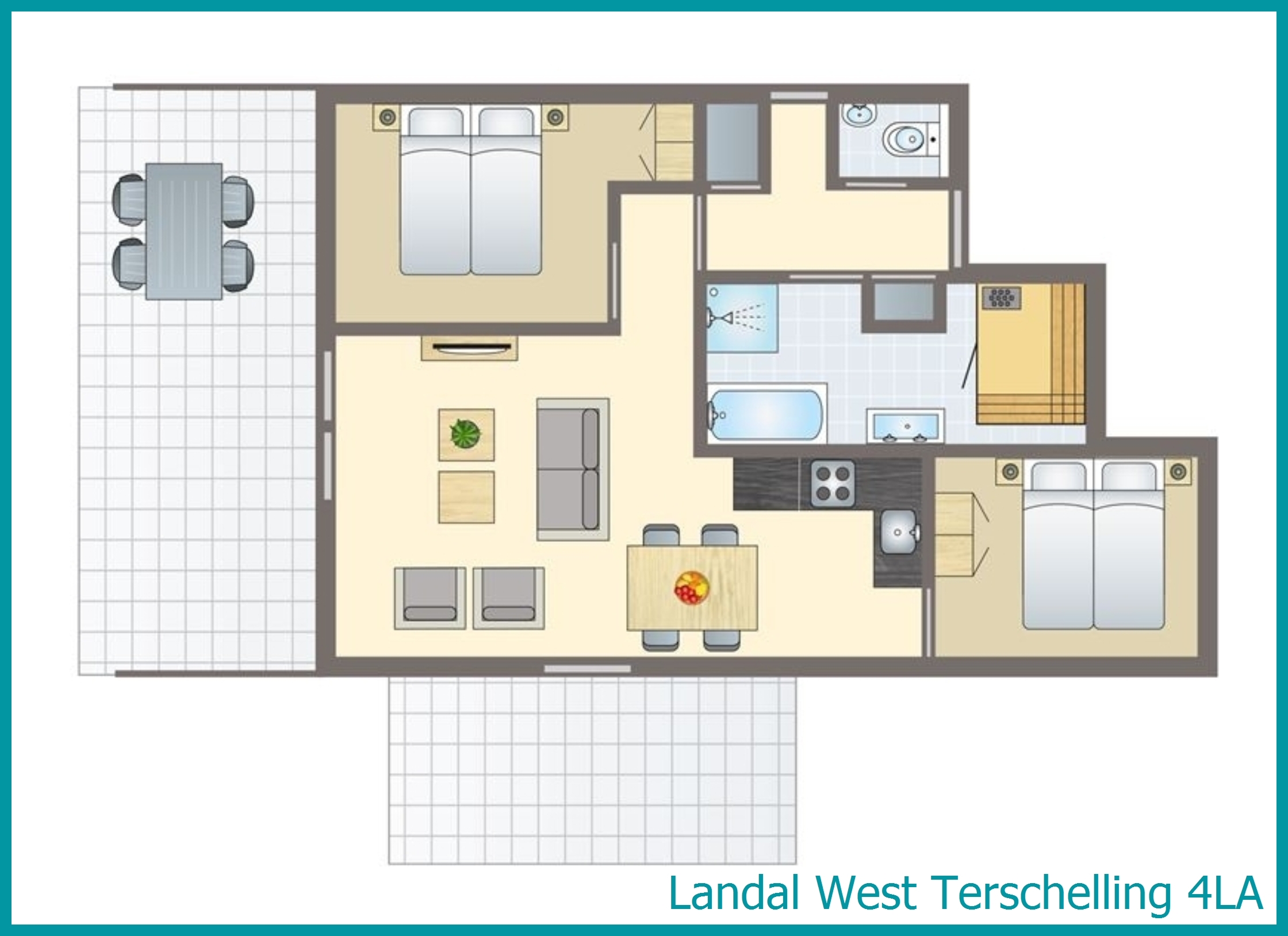 4-Personen-Ferienwohnung 4LA in West Terschelling
