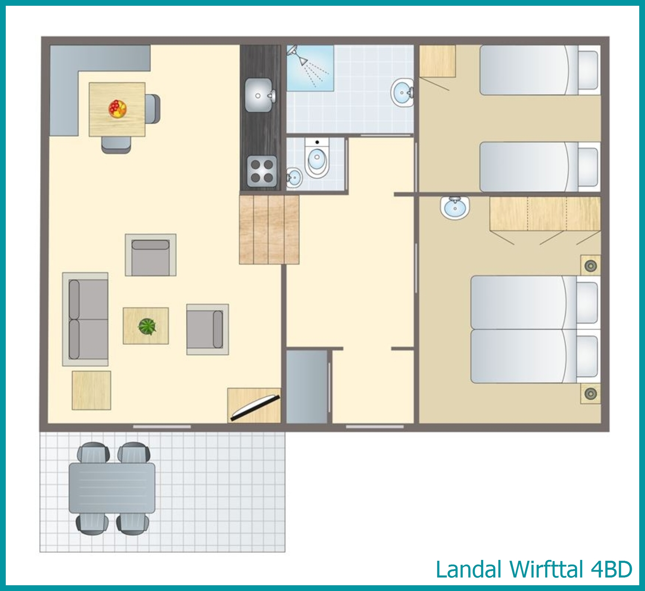 4-Personen-Hunde-Ferienhaus 4BD in Wirfttal
