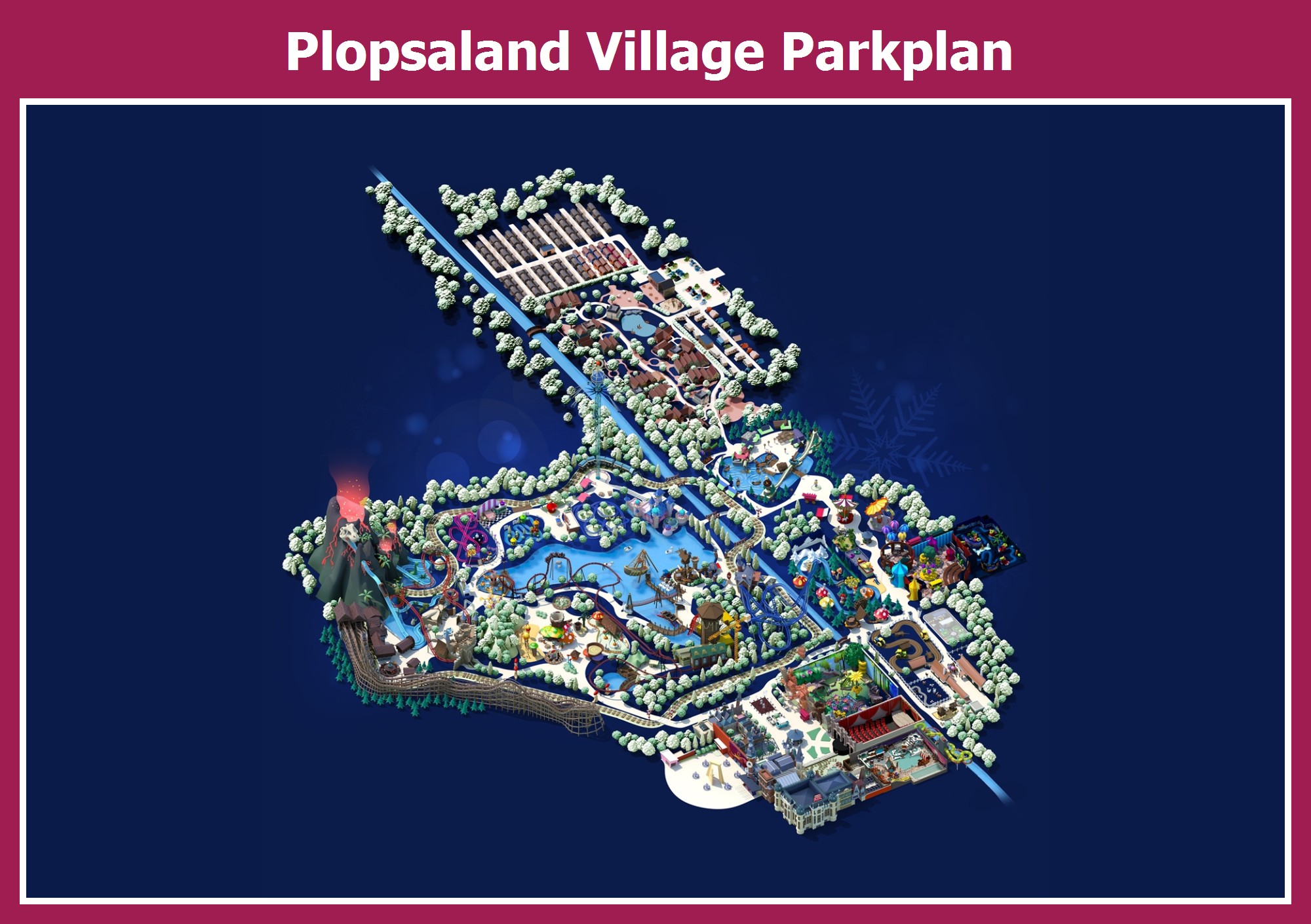 Karte und Lageplan Plopsaland Village