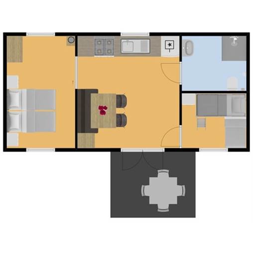 Kindermobilheim Rollstuhlgerechtes Mobilheim Sardine - 4LFR in La Ferme du Latois