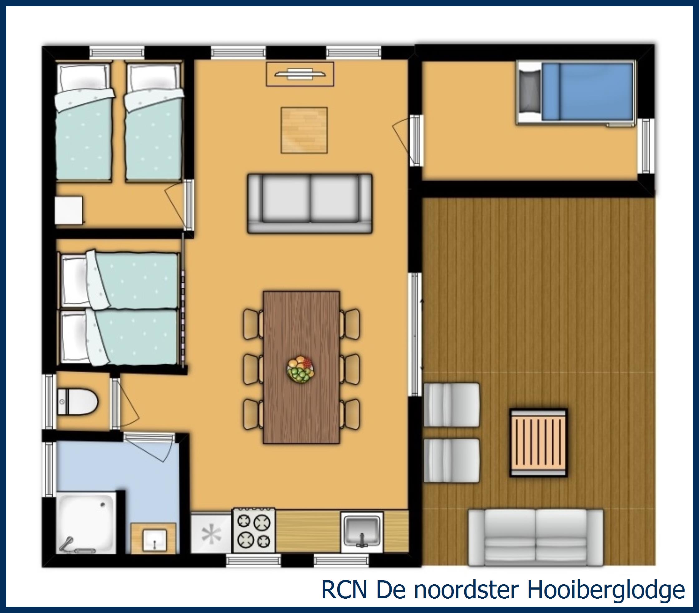Blockhütte Hooiberglodge in De Noordster