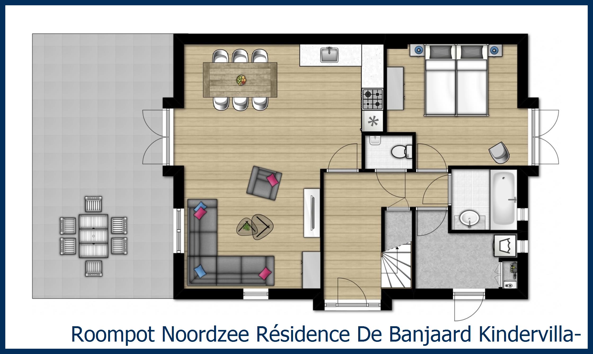 Villa Kindervilla-R7 in Noordzee Résidence De Banjaard