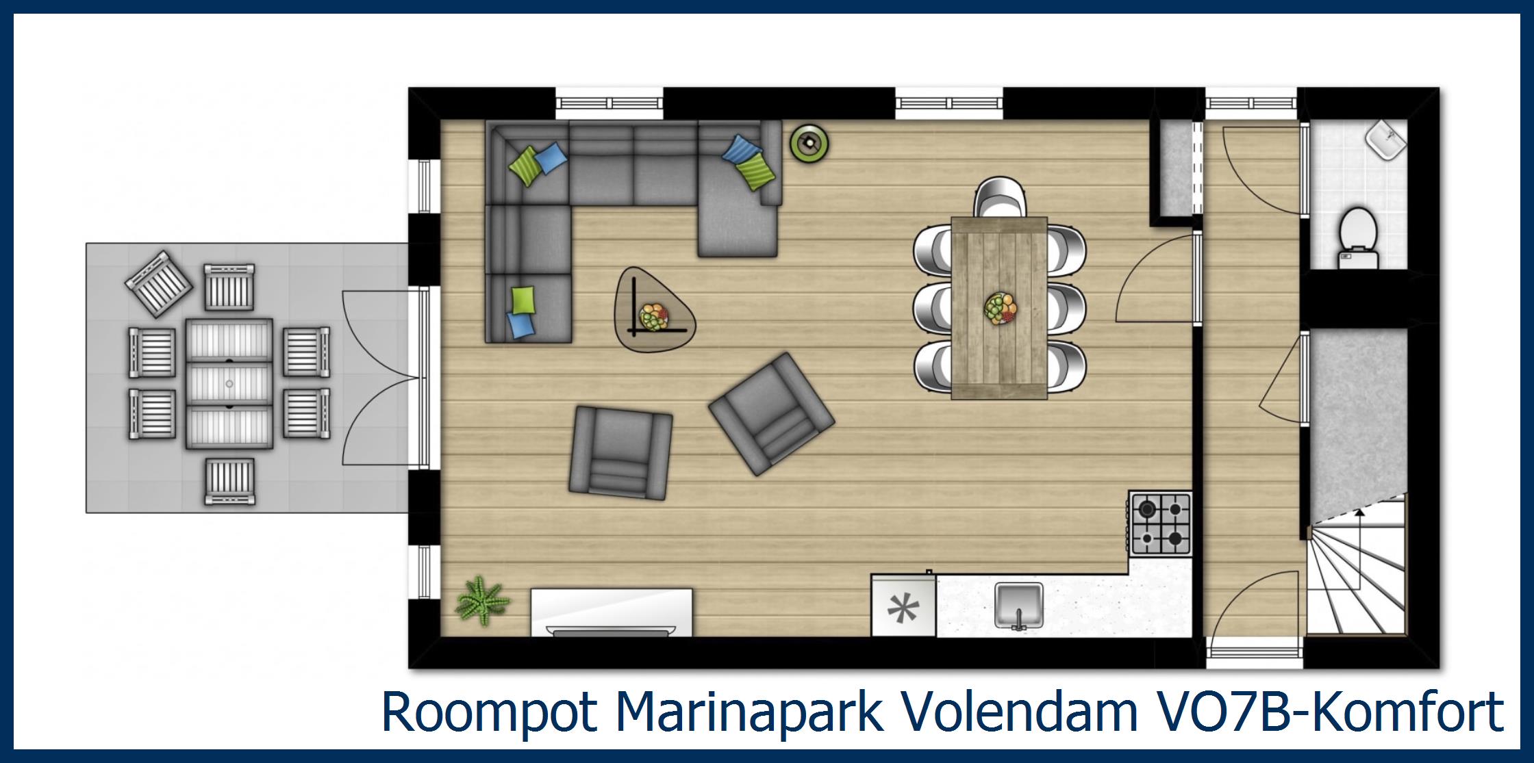 Bungalow VO7B-Komfort in Marinapark Volendam