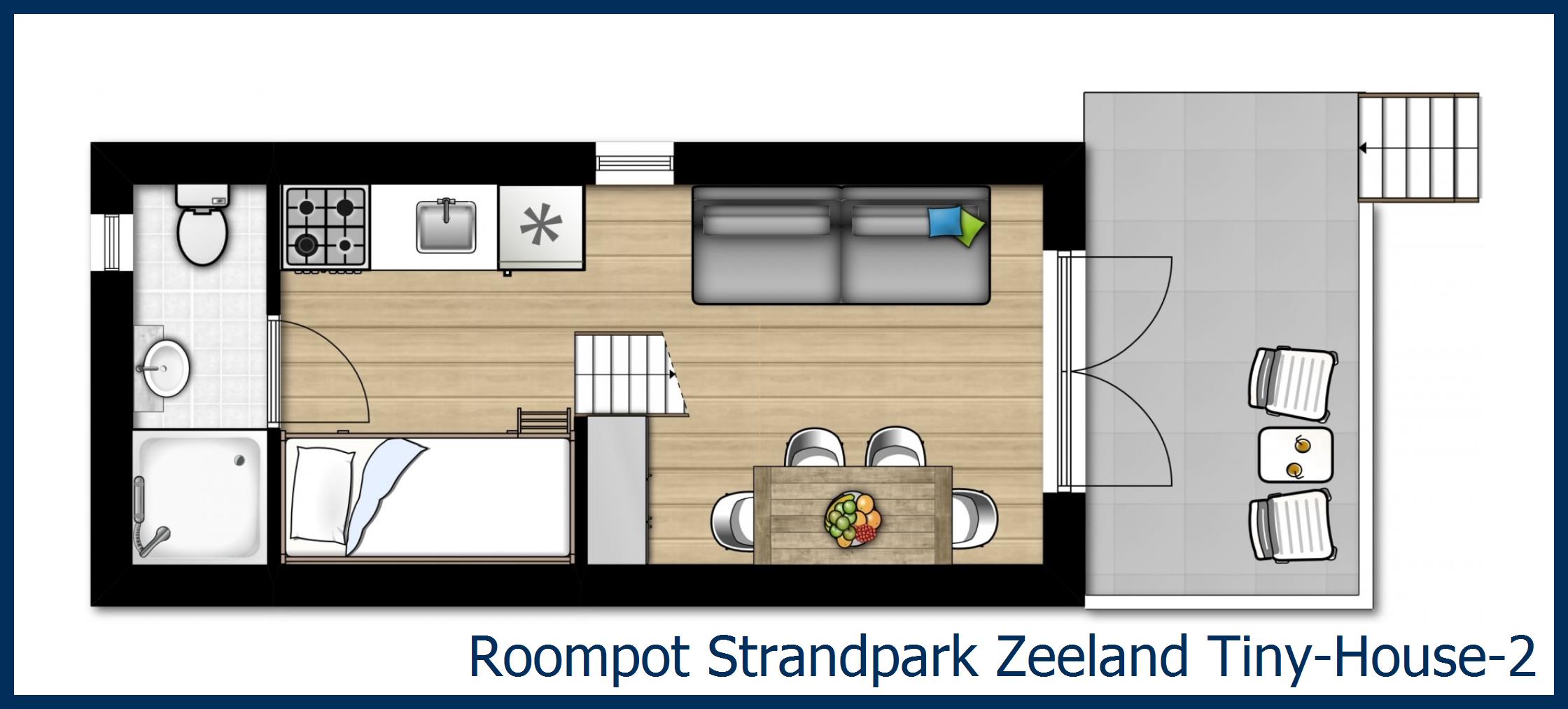 Chalet Tiny-House-2 in Strandpark Zeeland